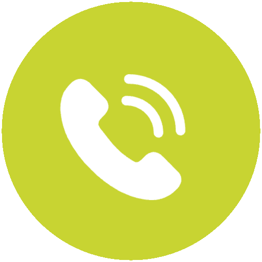 En vit telefonikon på en grön bakgrund.